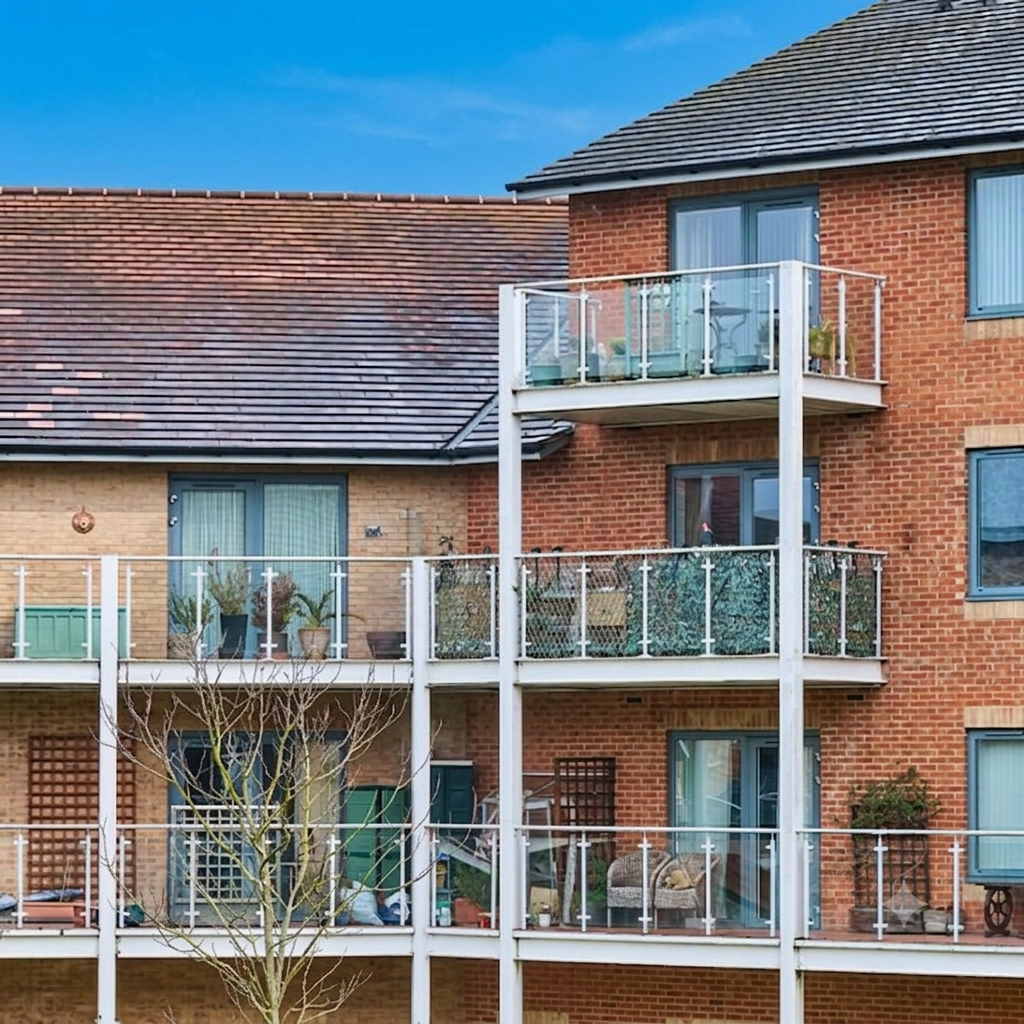 Lark Hill Village balconies from the outside